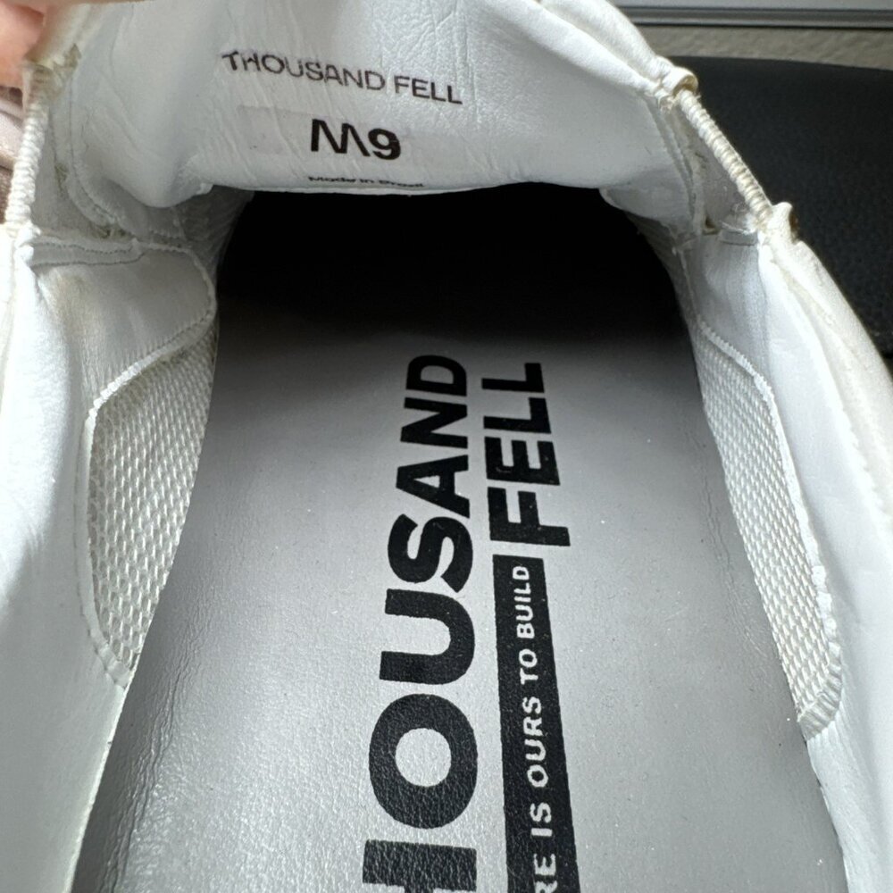 Thousand Fell Men's Slip On Low Top Sneaker White 9 US - Picture 5 of 6